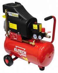Компрессор коаксиальный Elitech КПМ 300/24 Промо (240 л/мин, 24л)